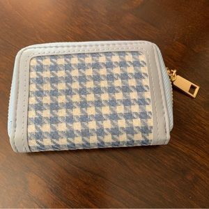 houndstooth pattern card holder wallet